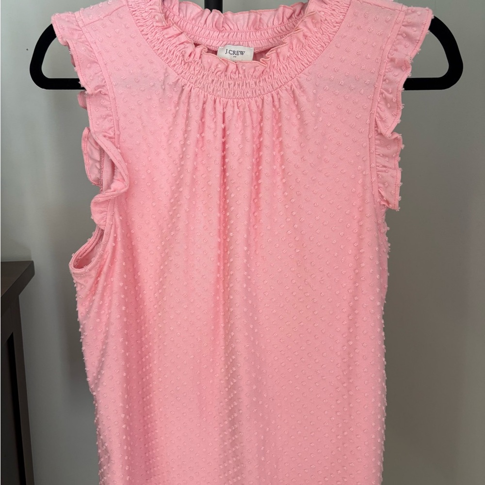 J. Crew Ruffled Pink Blouse